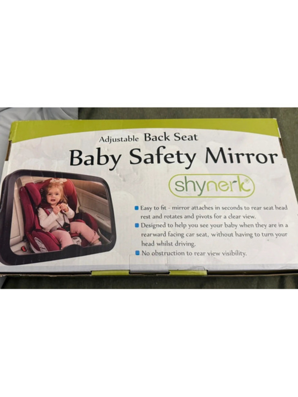 Shynerk Baby Car Mirror Adjustable Back Seat Safety Wide View Shatterproof New